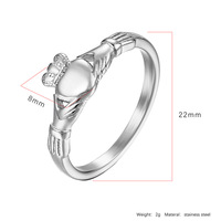 Bague de couple unisexe haut de gamme en acier inoxydable plaqué or 18 carats, style Hug Marry Crown Heart, pour mariage, fête, bijoux de mode, cadeau