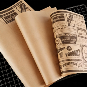 Papel de Embalaje Decorativo Kraft Resistente al Aceite Impreso Personalizado para Pizza, Hamburguesas, Frituras y Cestas de Comida Rápida - Product Image 2