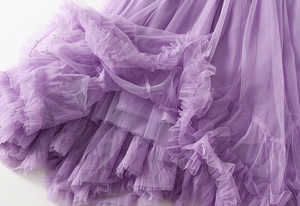 <span class=keywords><strong>Jupe</strong></span> <span class=keywords><strong>Longue</strong></span> de Fée en Tulle Élastique pour Femme, Élégante Taille Haute avec Grand Volant pour Toutes les Saisons - Product Image 5