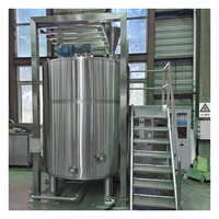 Réservoir de mélange de veste chauffée 2000L réacteur de réservoir de pasteurisation de jus de fruits de lait