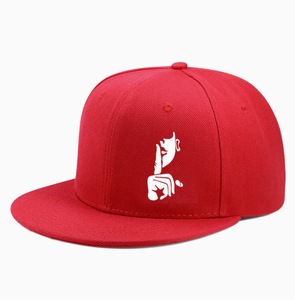 Unisex <b>Flat</b> Brim Snapback Cap Black Silence Print Hip Hop Baseball <b>Hat</b> Adjustable Casual Streetwear Snapback <b>Hat</b> for Men Women - Product Image 2