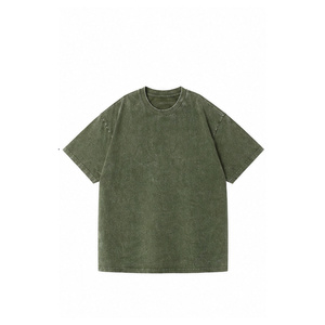 เสื้อผ้าราคาประหยัด, เสื้อยืดวินเทจแบบย้อมสีด้วยกรด, เสื้อยืดผู้ชายผ้าคอตตอนหนา 100% ทรงโอเวอร์ไซส์แบบดิสเทรส - Product Image 5