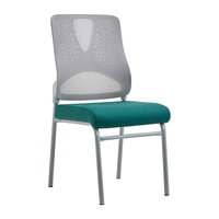 Chaise de bureau moderne à hauteur réglable avec structure en acier et revêtement en tissu pour la maison et les bureaux hospitaliers