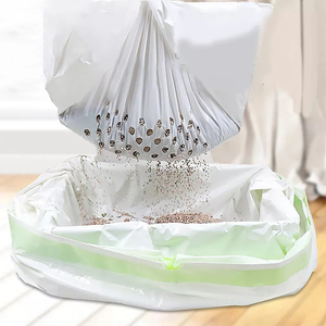 उच्च गुणवत्ता वाले डिस्पोजेबल पर्यावरण अनुकूल बिल्ली कूड़े का डिब्बा लाइनर घरेलू मकई स्टार्च बिल्ली कूड़े का थैला कम्पोस्टेबल बिल्ली कूड़े का लाइनर - Product Image 6