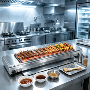 Asador Eléctrico sin Humo de 7KW de Alta Potencia, Máquina de Asar Comercial para Interiores, para Carne y Vegetarianos - Product Image 2