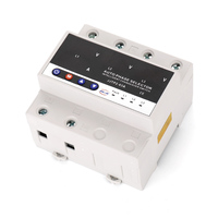 JIUJI 63A 100A Protecteur de tension et de courant triphasé réglable Sélecteur de phase automatique Commutateur de transfert intelligent