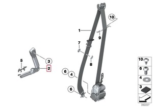 Prétensionneur avant gauche pour BMW Série 5 F10 F11 520d 2013-2016 N47D20C B47D20A - Product Image 6