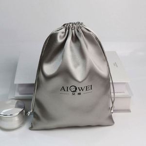 Sac à cordon en satin de soie personnalisé de luxe avec logo pour bijoux - Product Image 4