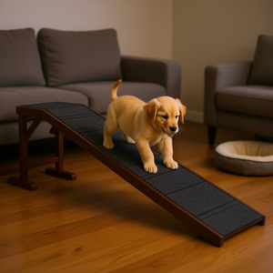 Rampa para mascotas para cama de perro de 74 x 16 x 25 pulgadas con alfombra antideslizante, accesorio para interiores - Product Image 2