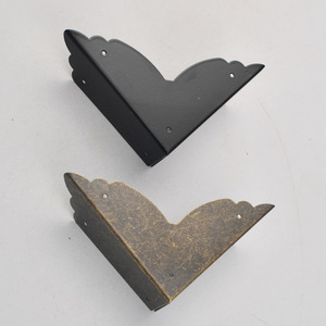 Furniture <b>Corner</b> <b>Protector</b> 70mm Carbon Steel Bronze Black Anti-Scratch For Wooden Box - Product Image 1
