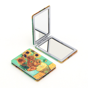 사용자 정의 인쇄 사각형 모양 금속 메이크업 포켓 거울 개인 여행 기념품 선물 판촉 품목 - Product Image 1