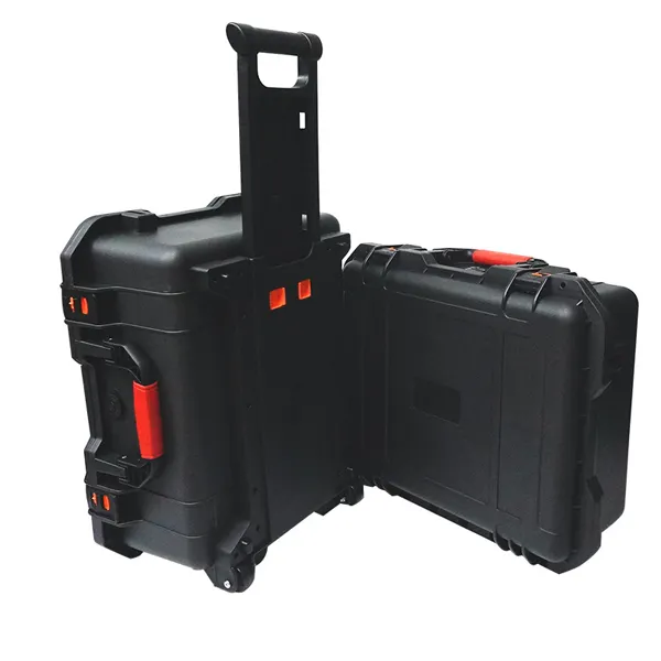 Estuche de transporte con ruedas grande de plástico duro con bisagras impermeable con caja de equipo de la CHY-9595