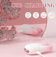 Vibrateur Lapin 2-en-1 Point G avec 9 Modes de Vibration, Rechargeable, Étanche, Masseur à Percussion pour Femme
