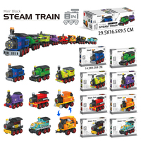 Enfants bricolage ensemble de blocs éducatifs Animal véhicule Train modèle jouet Micro ensembles de blocs de construction