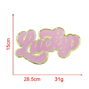 パトリックの日に大きなラッキーセントパトリックの日シェニールパッチグリーンラッキーレターアイロンバレンタイン刺繍シェニールパッチ