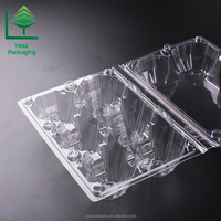 Boîte de rangement en plastique extra-jumbo à 6 compartiments, transparente en PET, avec charnières, pour stockage frigorifique - Vente en gros usine