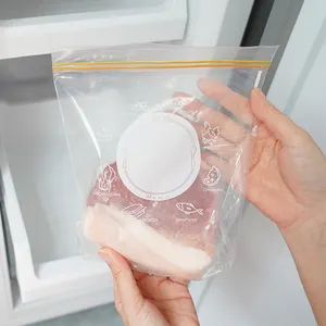 Custom Wholesale Freezer Pe Ldpe Food Storage Pack Zipper Ziplock Zip Lock Transparent Clear Keep Fresh Plastic Packaging Bag