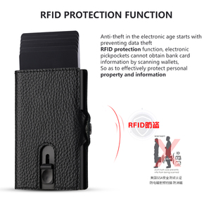 New Design Pop up Credit Card <b>Holder</b> Slim RFID <b>Wallet</b> Leather Men GPS Tracking <b>Wallet</b> Case Smart Case <b>Holder</b> for Men - Product Image 5