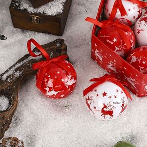 Ensemble de 7 boules de Noël peintes, décorations suspendues, petits cadeaux, accessoires pour arbre de Noël - Product Image 2