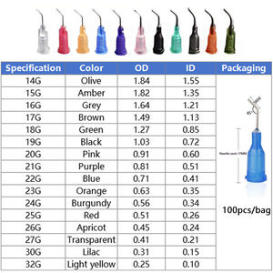 1/2 inci <span class=keywords><strong>14g</strong></span>-32g disesuaikan panjang sekrup plastik L5mm bengkok 45 derajat jarum <span class=keywords><strong>Luer</strong></span> kunci jarum lem mengeluarkan jarum - Product Image 6