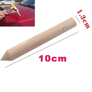 Marteau de réparation de bosses de voiture bicolore bleu-jaune avec poignée en caoutchouc + 3 stylos de tapotement, kit d'outils PDR 4 pièces pour débosselage sans peinture, garantie 3 ans - Product Image 4