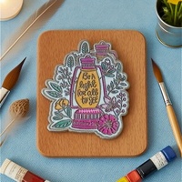 Broche originale de style dessin animé, lampe de mineur, fleur, herbe, anglaise, exquise, créative, polyvalente, tendance de la mode, accessoires pour vêtements, chapeaux