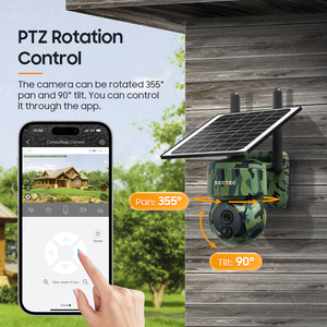 SECTEC GPS Camouflage Color Solar <strong>Battery</strong> AI PIR <strong>Powered</strong> <strong>Battery</strong> Two-Way Audio Surveillance Security System <strong>CCTV</strong> 4G PTZ Camera - Product Image 4