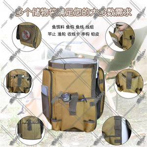 Fishing Bucket Storage Bag Oxford Cloth <b>Top</b> Handle Multi-Purpose Outdoor Tackle Organizer - Product Image 4