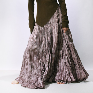 <span class=keywords><strong>Jupe</strong></span> plissée décontractée pour femme, taille basse, anti-rides, grande <span class=keywords><strong>jupe</strong></span> évasée, robe simple et décontractée - Product Image 2