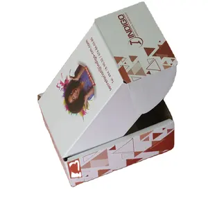 Customized logo matte red shipping corrugated hair box supplier high quality wig gift paper mailer box