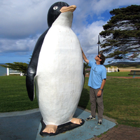 Sculpture de pingouins de taille réelle personnalisée, Statue de pingouins de personnage de Madagascar