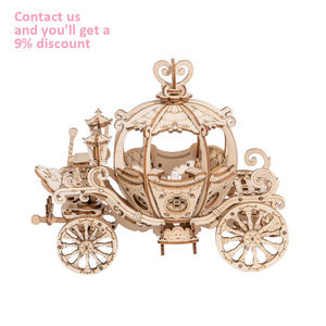 Robotime Rolife Contact Obtenez 9% de réduction sur les puzzles en bois 3D TG302 Kit de modèle de chariot de <span class=keywords><strong>citrouille</strong></span> Artisanat en bois Cadeaux de Noël pour les enfants - Product Image 2