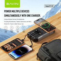 BAVIN Outdoor Camping Travel Solaire PC1251 30000mah Powerbank à charge sans fil avec panneau solaire