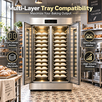 Armoire de Fermentation pour Pains Vapeur et Mantou, Contrôle Tactile, 2800W, Étagères Personnalisables (6-64), 220V, Garantie d'un an