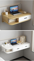 Bureau à domicile, bureau suspendu, bureau d'étudiant, bureau pour ordinateur portable, table de maquillage de chevet pour chambre à coucher, coiffeuse, mural