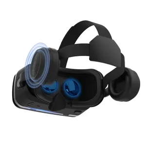 Kualitas suara Premium perawatan mata 3D bioskop VR helm kacamata headset VR 3D dengan remote control dan headphone