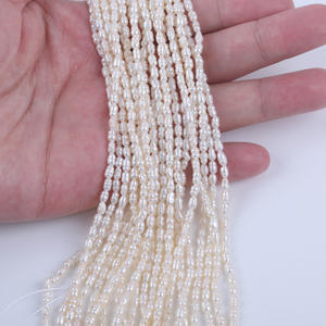 Mini Perlas de Agua Dulce Naturales de 18 cm y 2.5-3 mm para Bisutería Xiaomi Pearl, Venta al por Mayor en Zhuji - Product Image 1