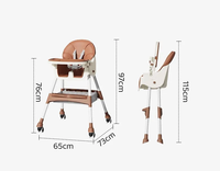 Prix d'usine chinois 3 en 1 chaises de salle à manger multifonctionnelles pour bébé chaise haute pour enfants chaise d'alimentation pour enfants