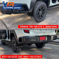 Garde-boue larges tout-terrain robustes en TPE noir mat pour Hilux Revo 2024-2026 4x4, modification extérieure, 4 pièces à fixer par boulons
