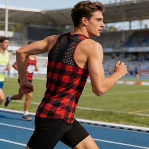 Camiseta Deportiva sin Mangas para Maratón, Sublimada, de Secado Rápido, con Estampado Completo, de Poliéster Transpirable y Ecológico, OEM DOM - Product Image 1