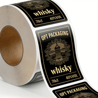 Étiquette personnalisée pour bouteille de whisky, autocollant adhésif premium pour bouteille de liqueur en verre, pour distillerie, marque haut de gamme PT