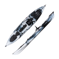 Canopée de bateau de pêche en plastique PE, kayak simple assis avec support de canne pivotante, en 2020