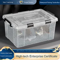 Scellé Transparent PP Plastique Poisson Vivant Boîte De Rangement Monté Sur Voiture En Plein Air Appâts De Pêche Sauvage Engrenage Seau Boîte À Poisson