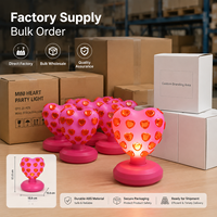 Lampe de fête LED USB multicolore en forme de mini cœur, style boule disco européenne, pour la maison, les cadeaux et la décoration de magasin (vente en gros)
