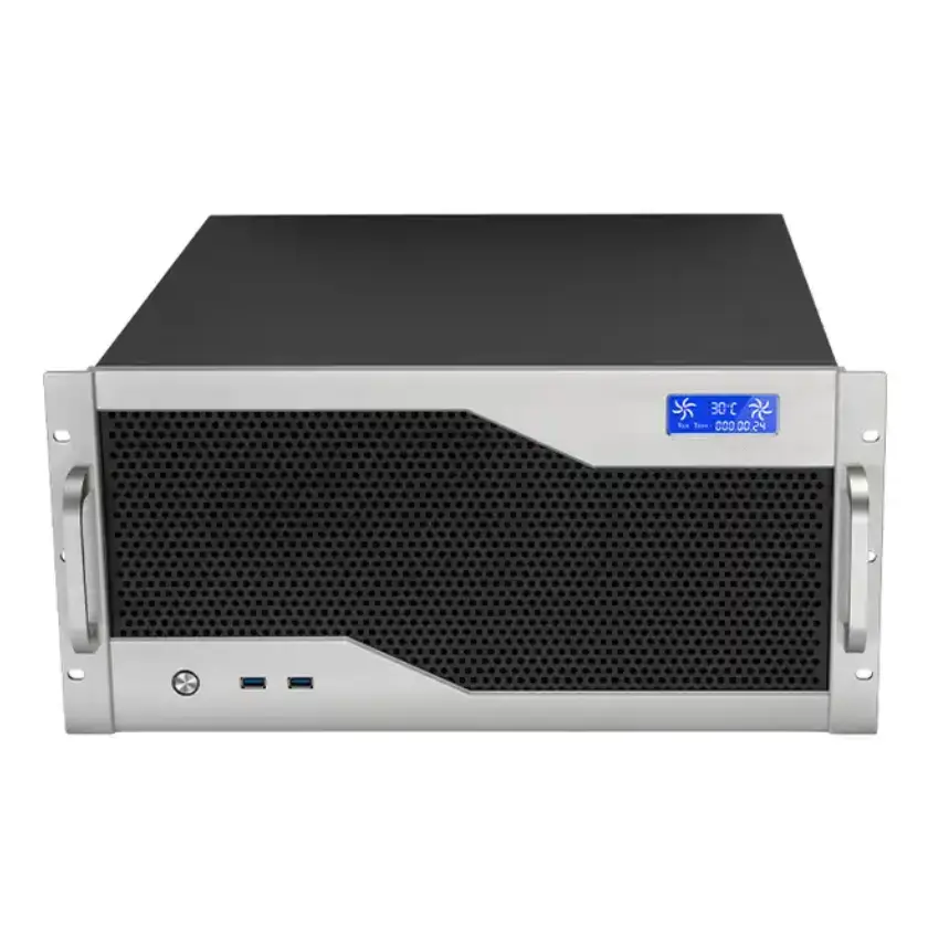 5U PC 케이스 240 360 워터 쿨러 어댑터 LCD AI 서버가있는 새로운 디자인 5U 산업용 컴퓨터 케이스