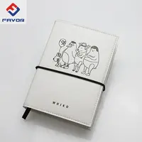 Capa de couro personalizado em branco grade dot papel milimetrado notebook inteligente