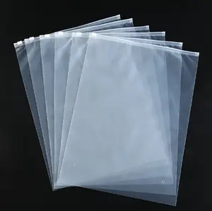 Wholesale price transparent PE clothing packaging plastic see-through zip lock bags