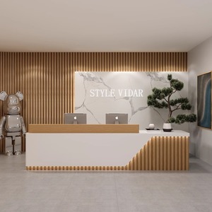 Contatore di ricezione moderno personalizzabile di alta qualità per uffici e centri commerciali bancone della <span class=keywords><strong>Reception</strong></span> - Product Image 4