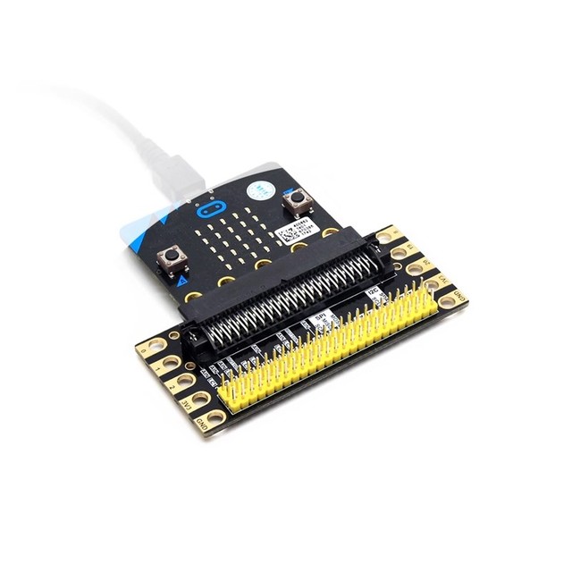 BBC Microbit Development Board with GPIO Edge Breakout Connector Expansion Board Featuring Pinheader Interface I/O Pins Breakout