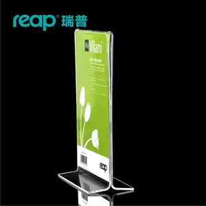 Wholesale Factory Shape A4 Size Acrylic Magnetic Sign Side Loading Round Acrylic Sign Holder For Coffee Store Restaurant